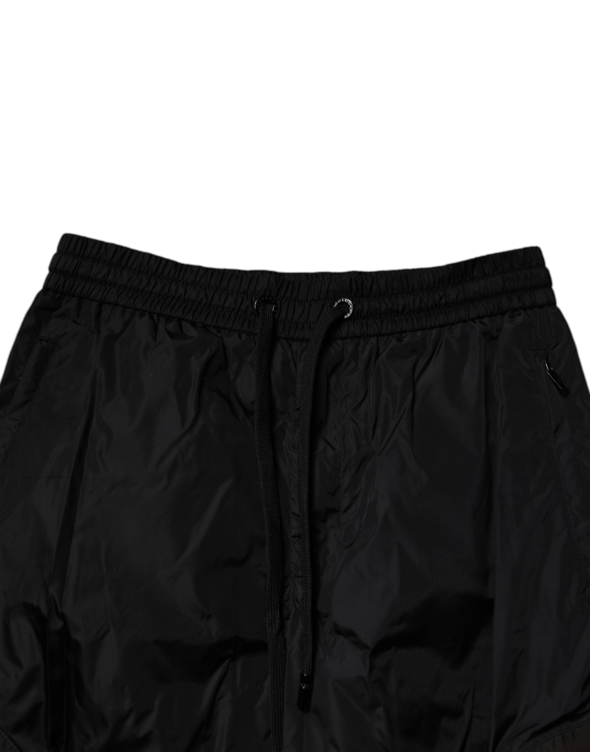 Dolce & Gabbana Black Nylon Cargo Jogger Men Sweatpants Pants