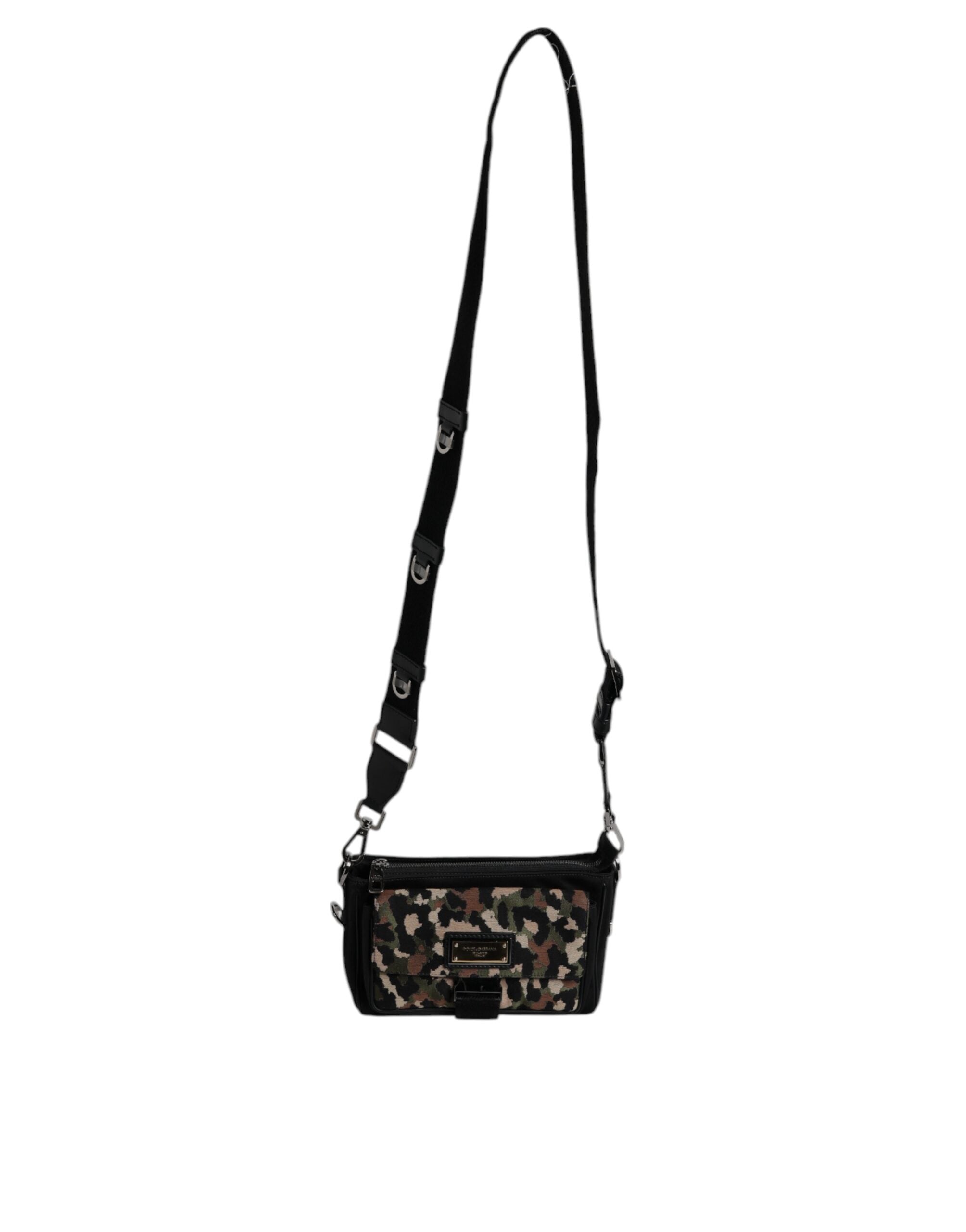 Dolce & Gabbana Multicolor Leopard Jacquard Crossbody Bag