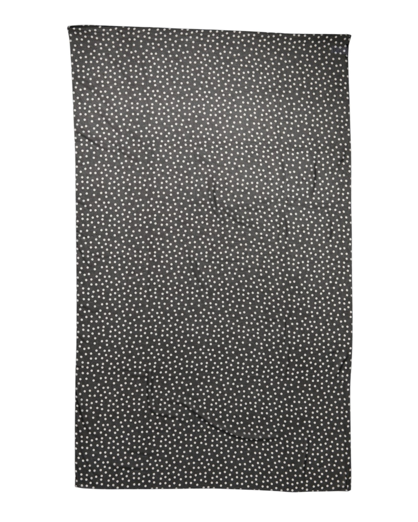 Dolce & Gabbana Black Polka Dots Polyester Wrap Shawl Scarf