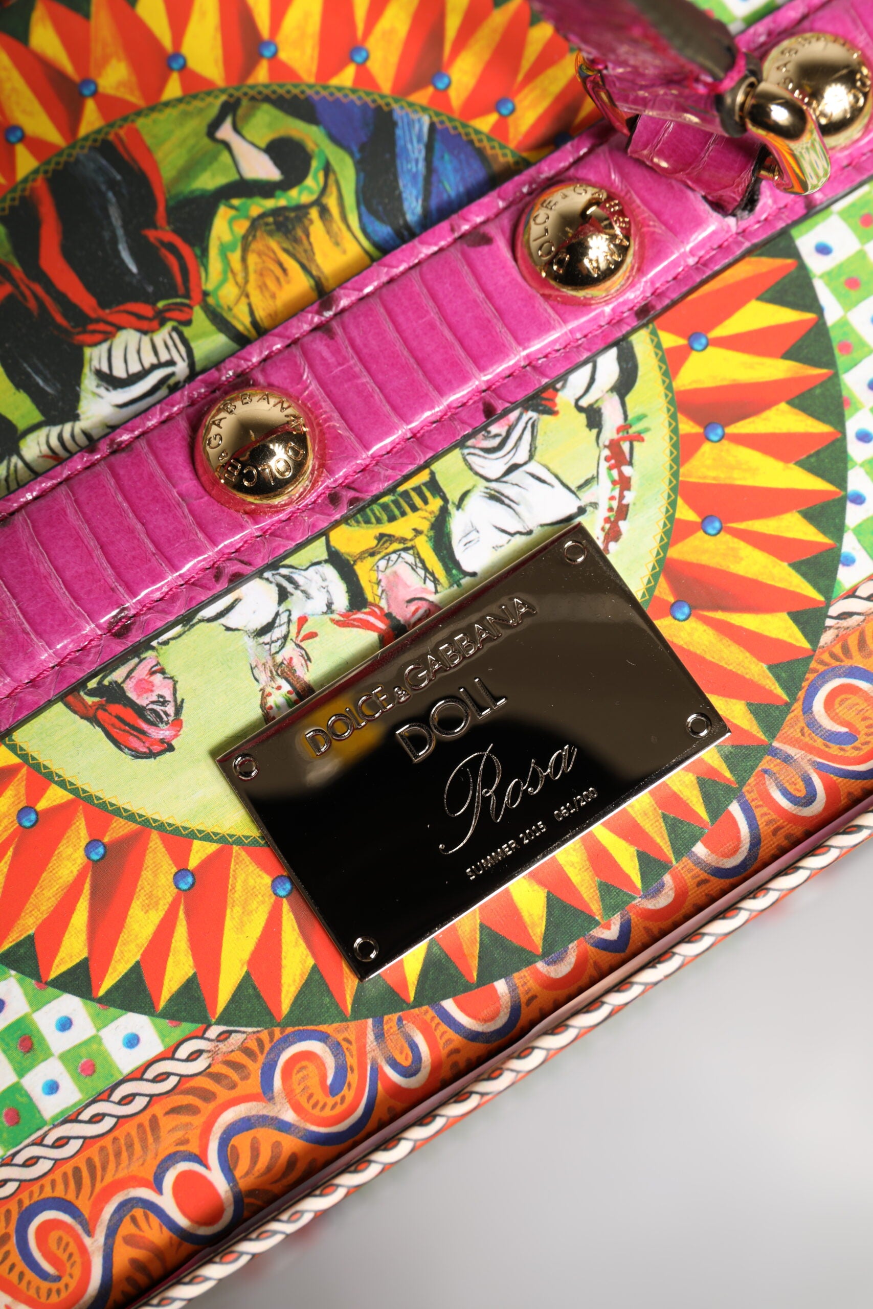 Dolce & Gabbana Pink Dress Ceramic Porcelain Fashion Leather Sicily Dolls