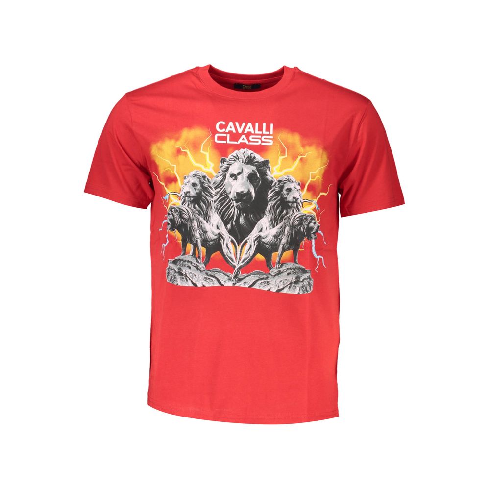 Cavalli Class Red Cotton Men's T-Shirt
