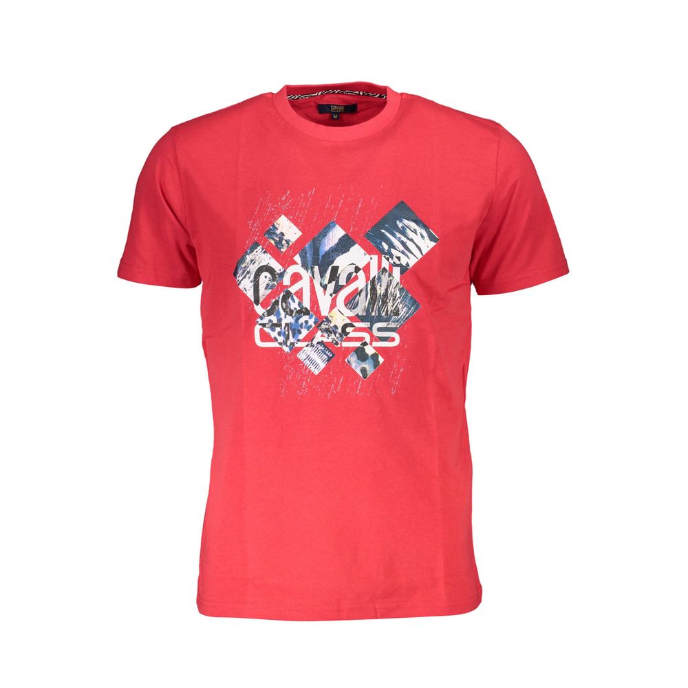 Cavalli Class Rosso Cotton Men's T-Shirt