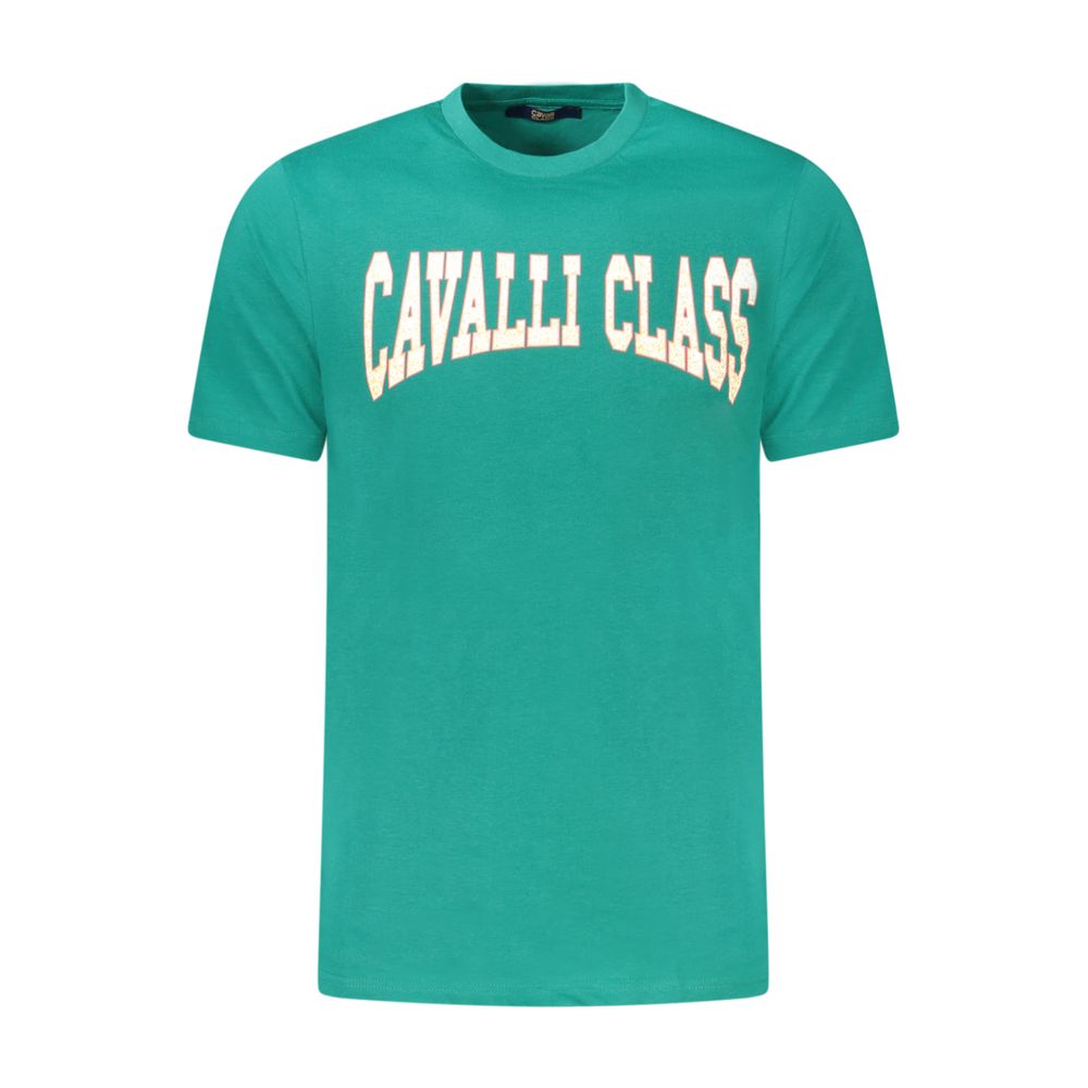 Cavalli Class Verde Cotton Men T-Shirt