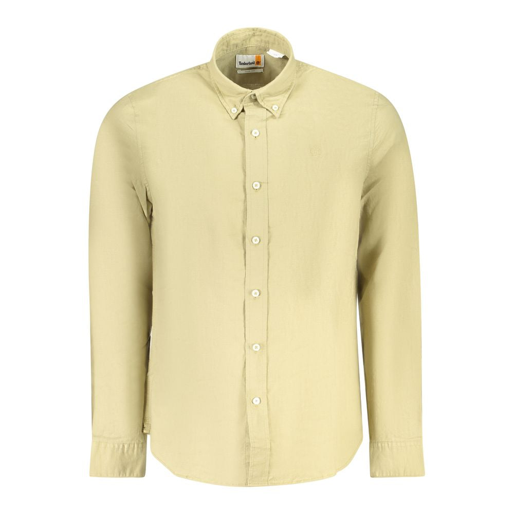 Timberland Beige Linen Men Shirt
