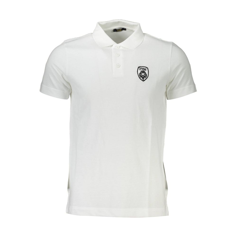 Cavalli Class Bianco Cotton Men Polo