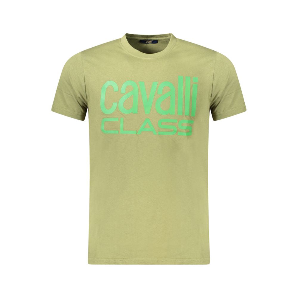 Cavalli Class Verde Cotton Mens T-Shirt