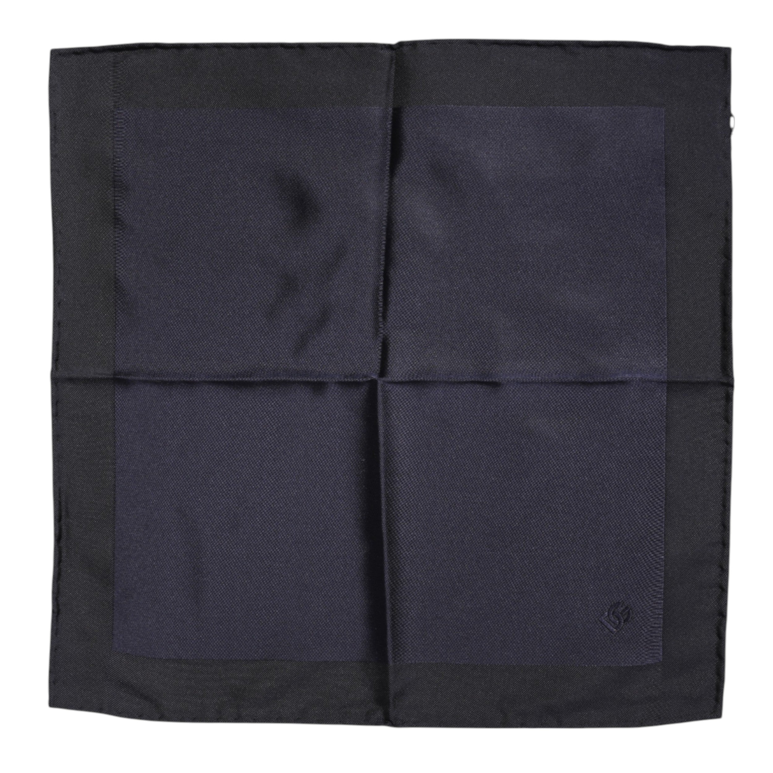 Dolce & Gabbana Dark Blue Silk Square Men Foulard Scarf