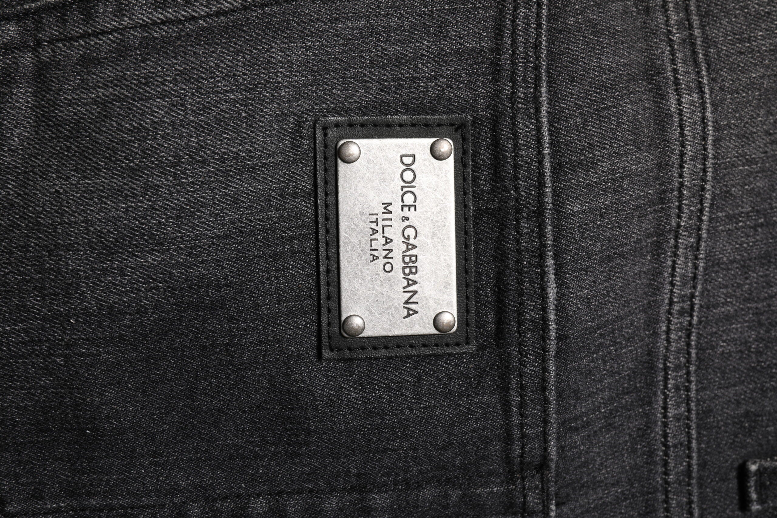 Dolce & Gabbana Gray Washed Cotton Loose Denim Jeans