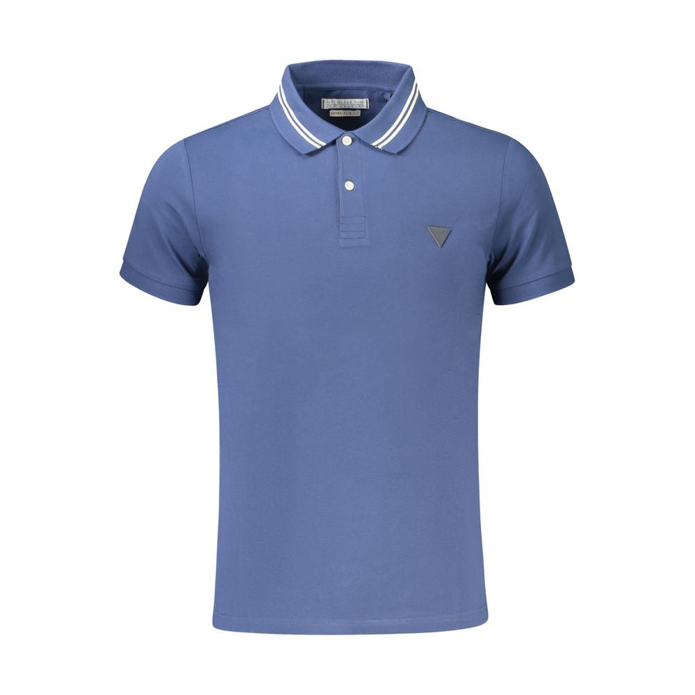 Guess Jeans Blu Cotton Men Polo
