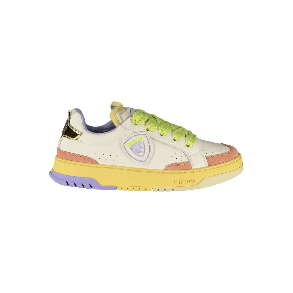 Blauer White Polyurethane Women Sneaker