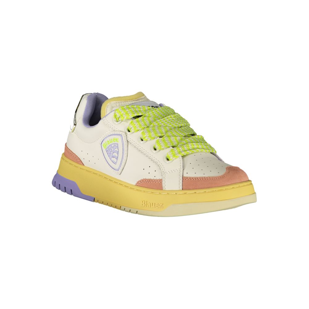 Blauer White Polyurethane Women Sneaker