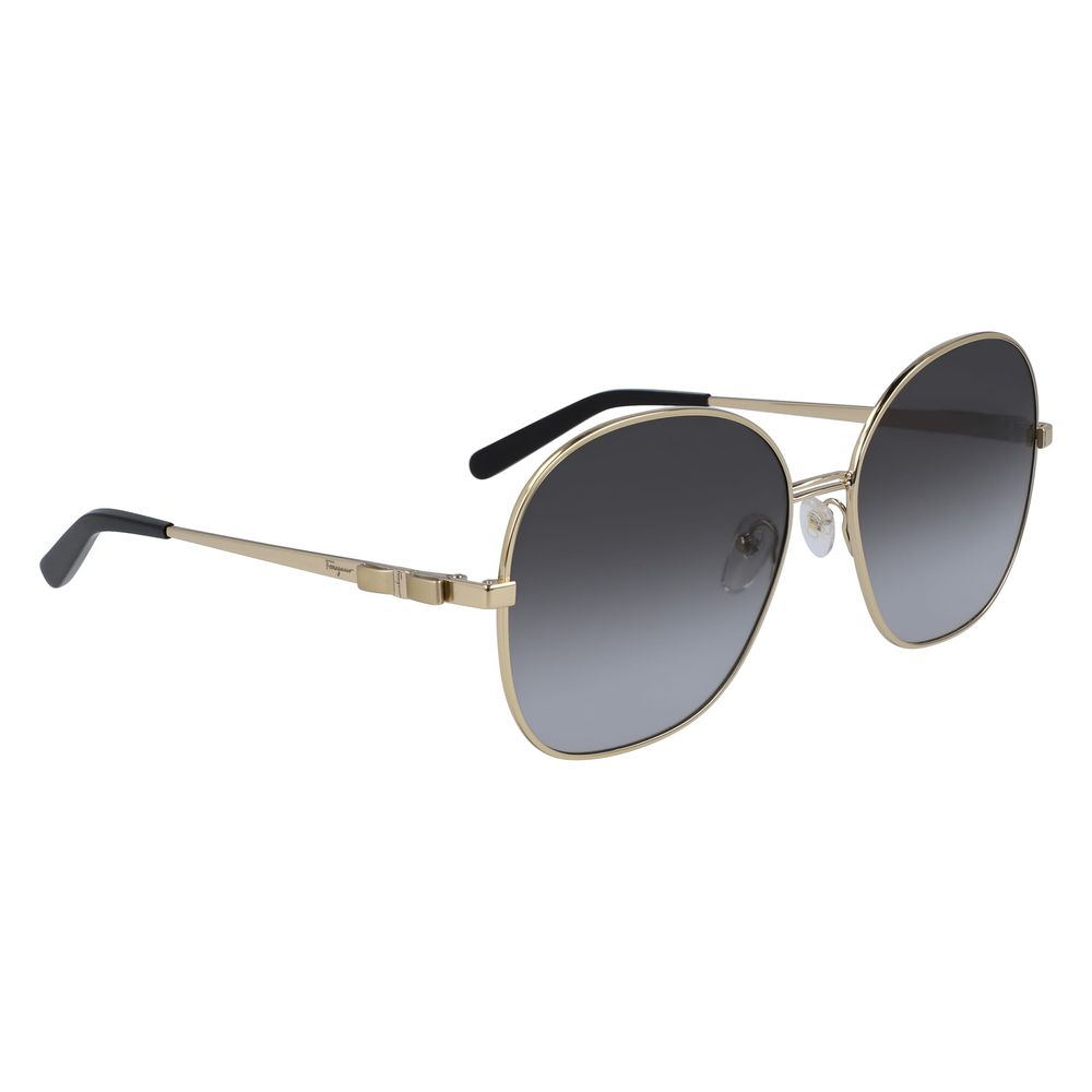 Salvatore Ferragamo Gold Metal Sunglasses