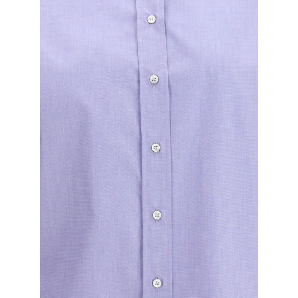 Brunello Cucinelli Blue Cotton Dress Shirt