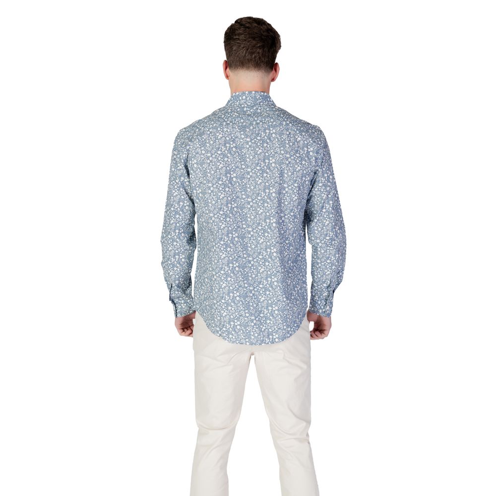 Replay Blue Cotton Pattern Shirt