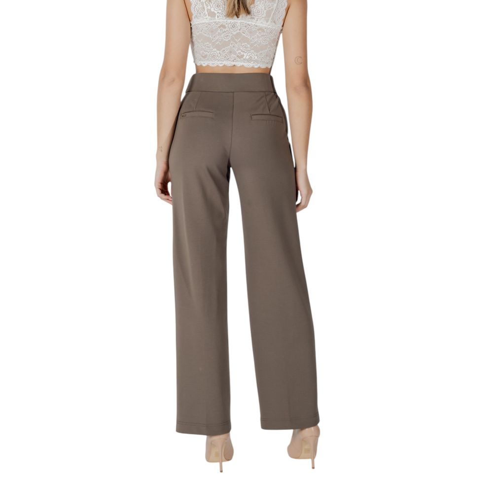 Street One Brown Viscose Casual Pants