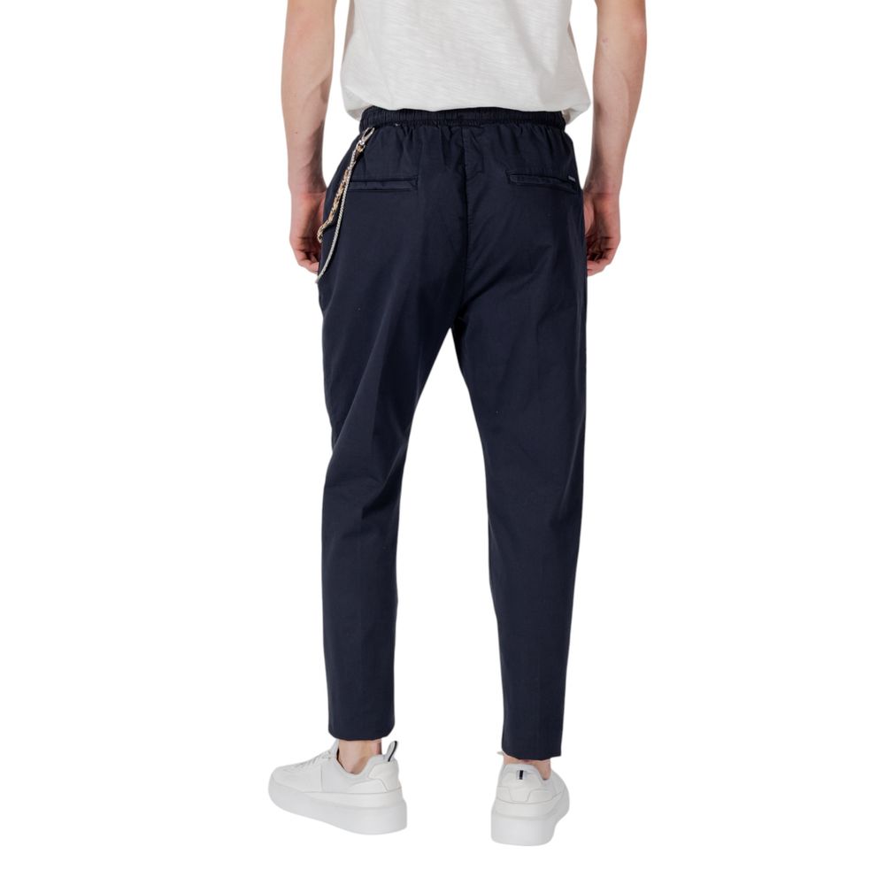 Gianni Lupo Blue Cotton Casual Pants