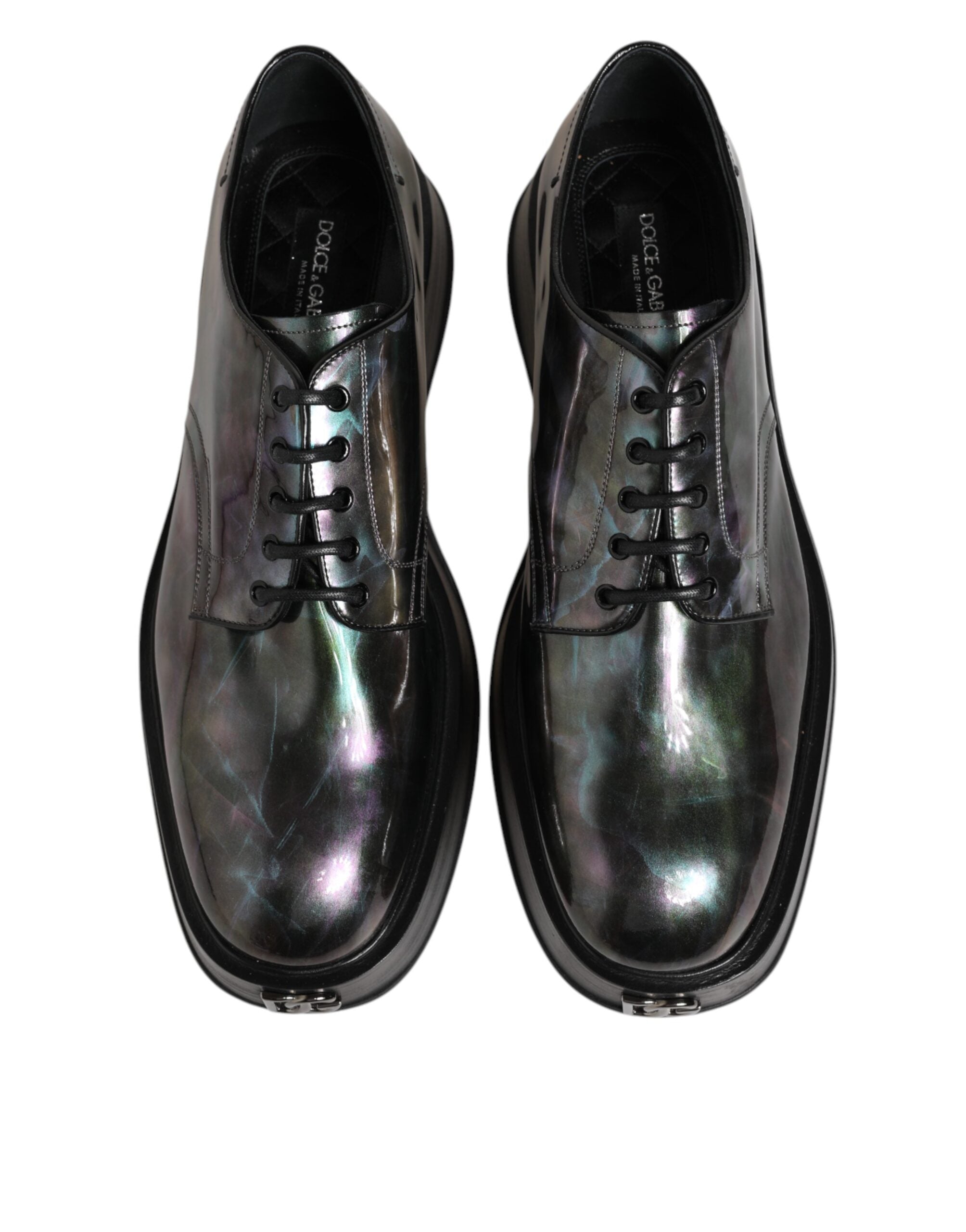Dolce & Gabbana Multicolor Leather Lace-up Men Formal Derby Shoes