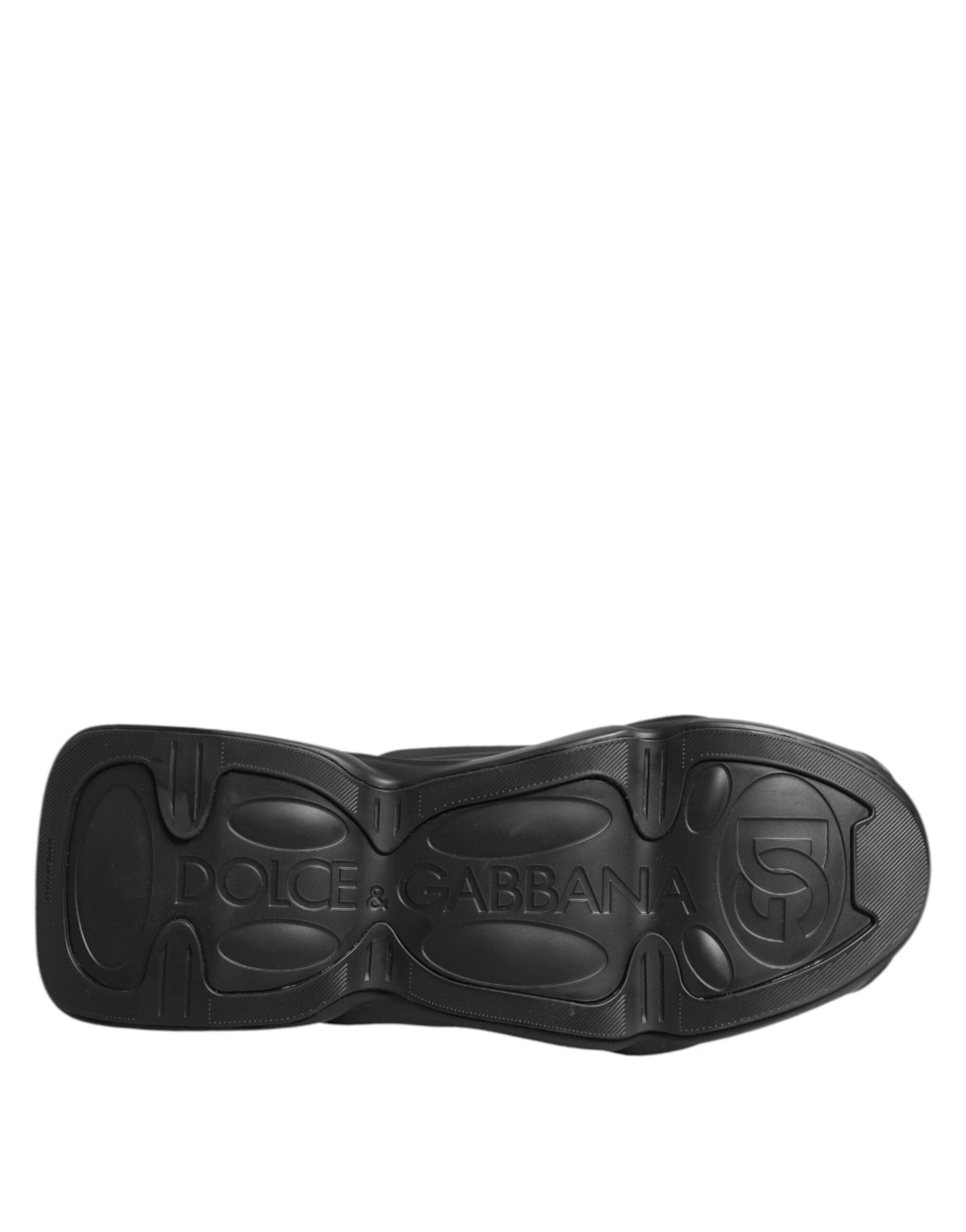 حذاء رياضي رجالي من دولتشي آند غابانا أسود برباط وقصة منخفضة