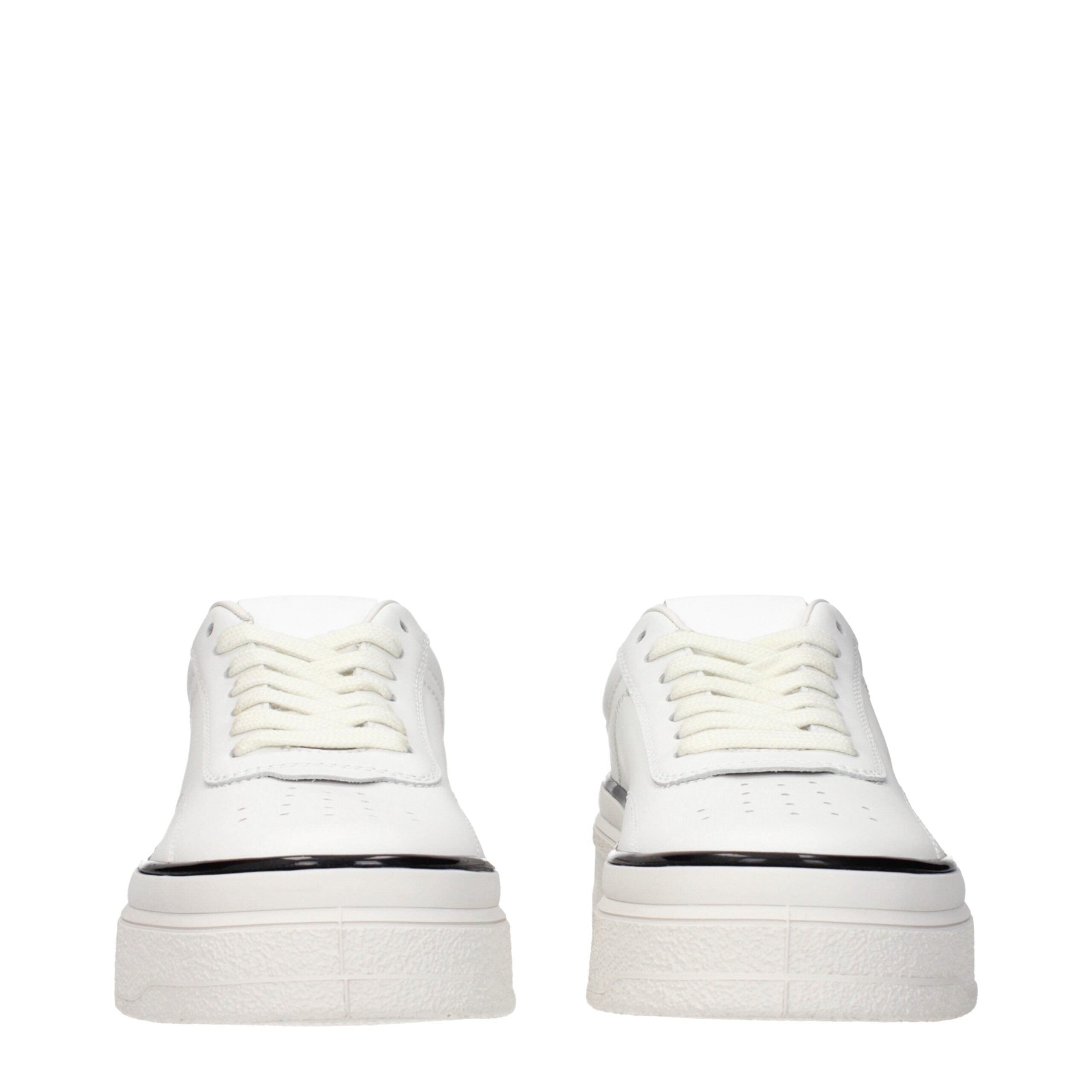 Jil Sander White Leather Platform Sneakers