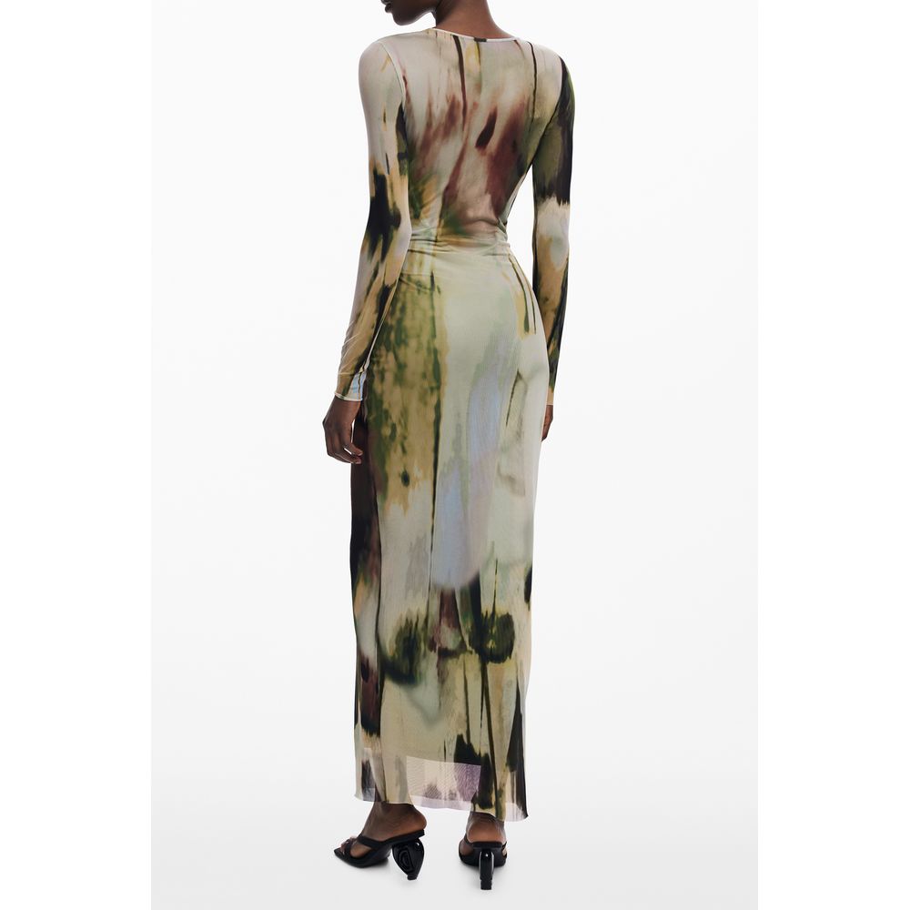 Desigual Green Polyester Casual Dress