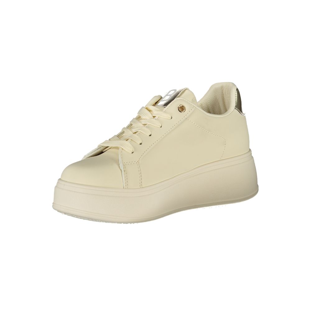 Laura Biagiotti Beige Polyurethane Women Sneaker