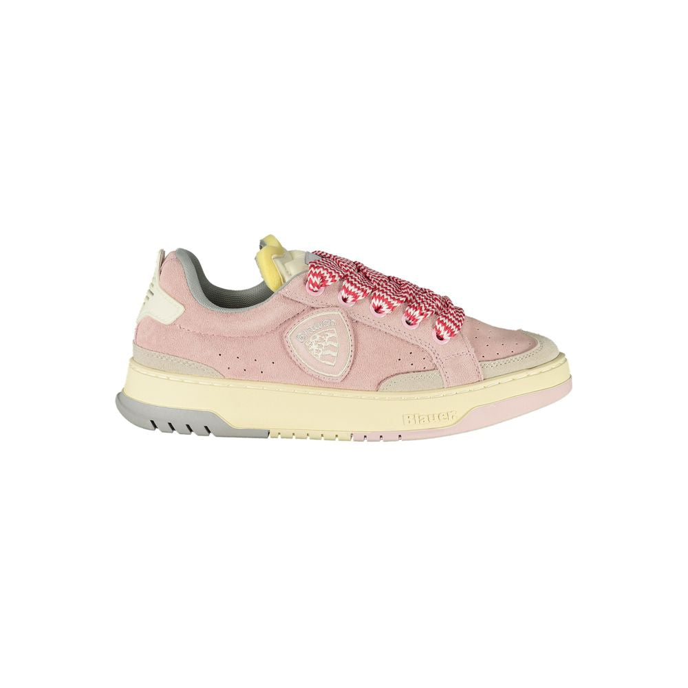 Blauer Rosa Polyurethane Women Sneaker