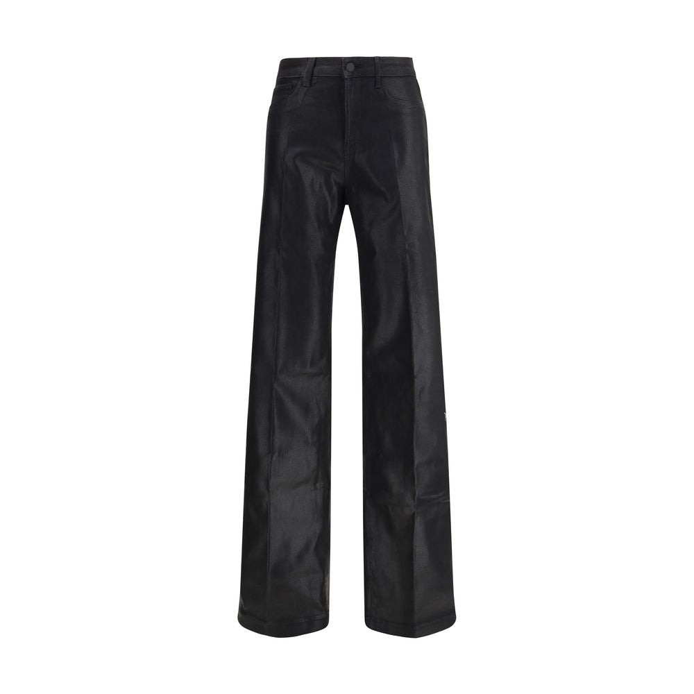 L'Agence Black Cotton Casual Pants
