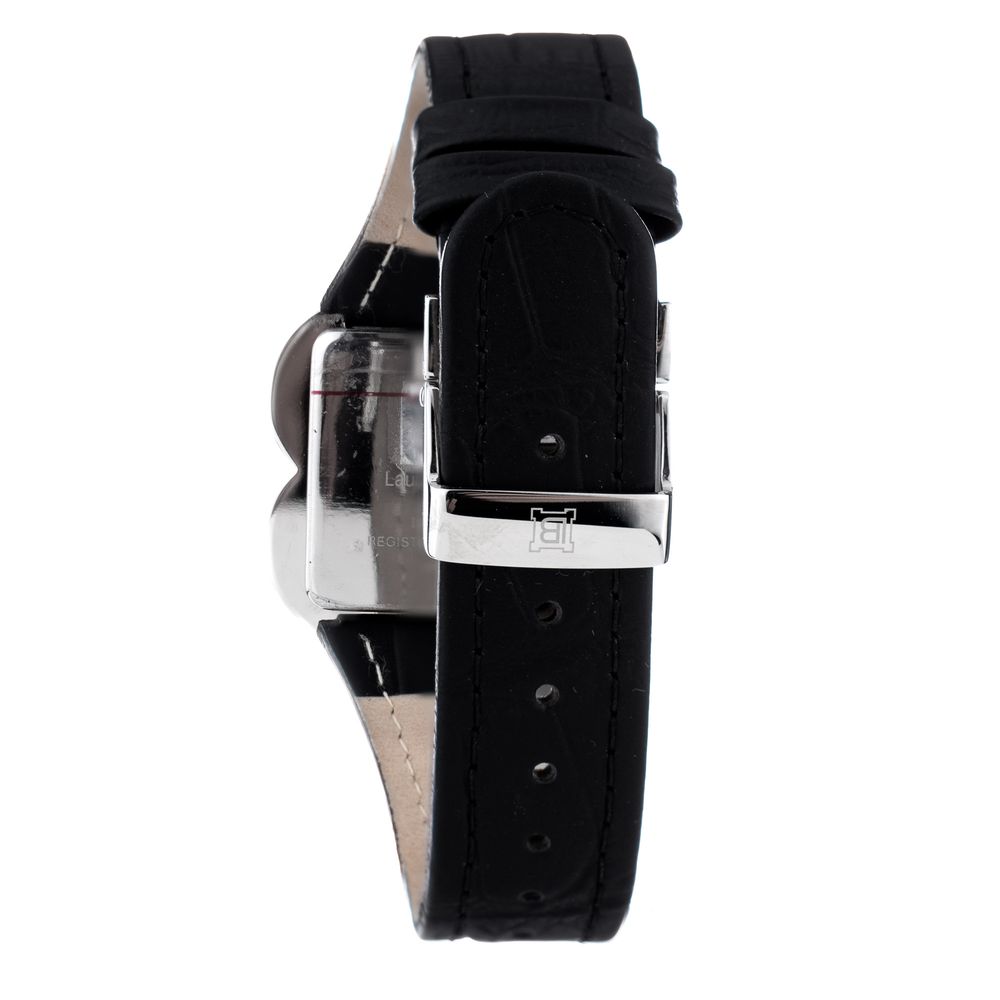 Laura Biagiotti Black Leather Dress Watch