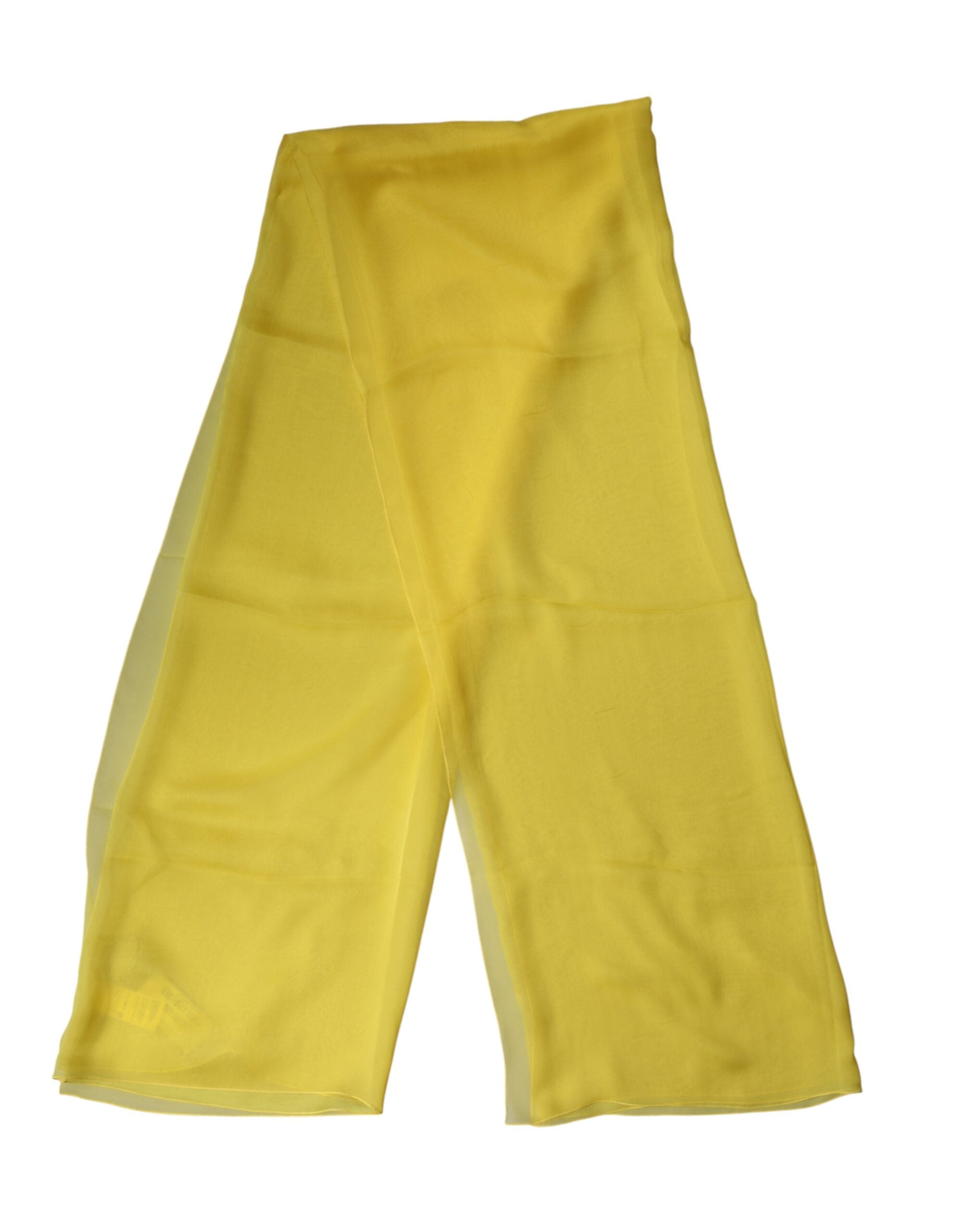 Dolce & Gabbana Yellow Silk Stole Neck Wrap Shawl Men 200cm x 130cm Scarf