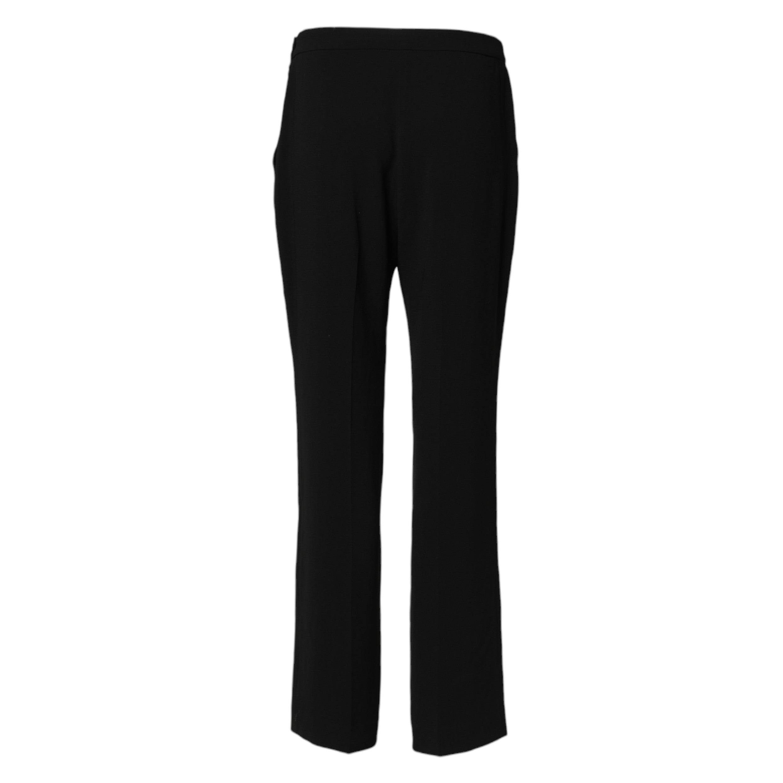 Aspesi Black High Waist Zip Straight Chino Trouser Pants