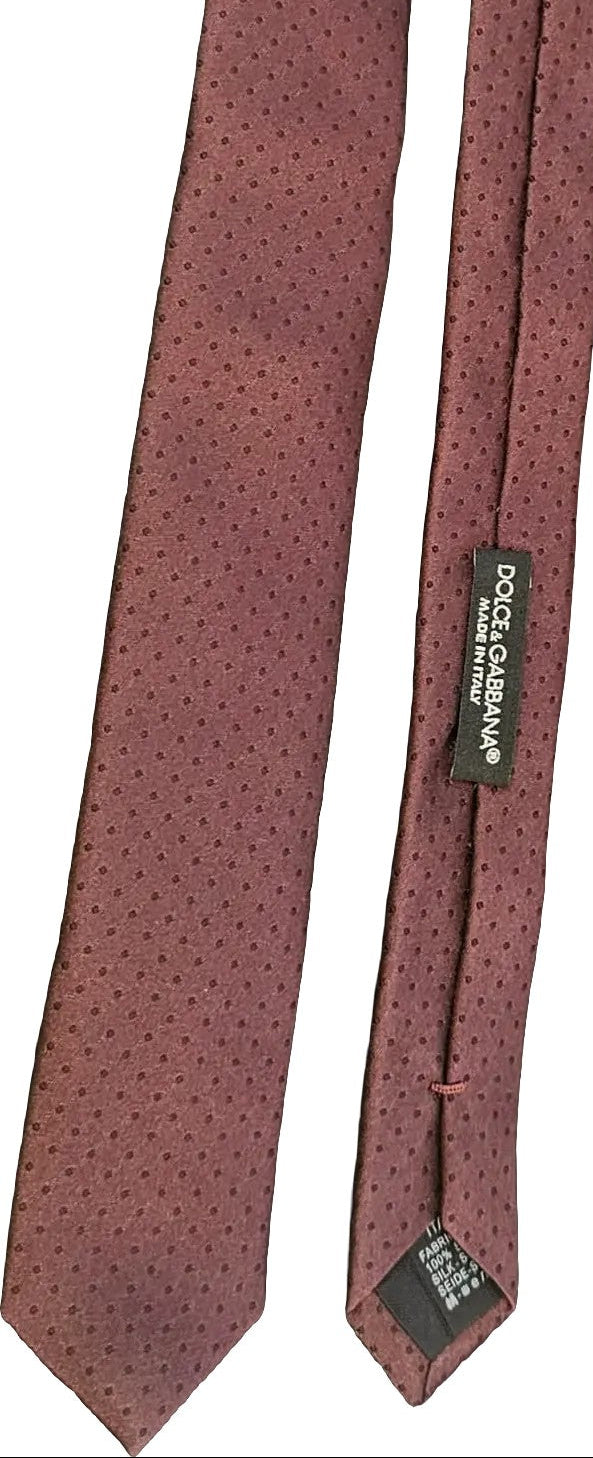 Dolce & Gabbana Silk Tie – Brown Polka Dot