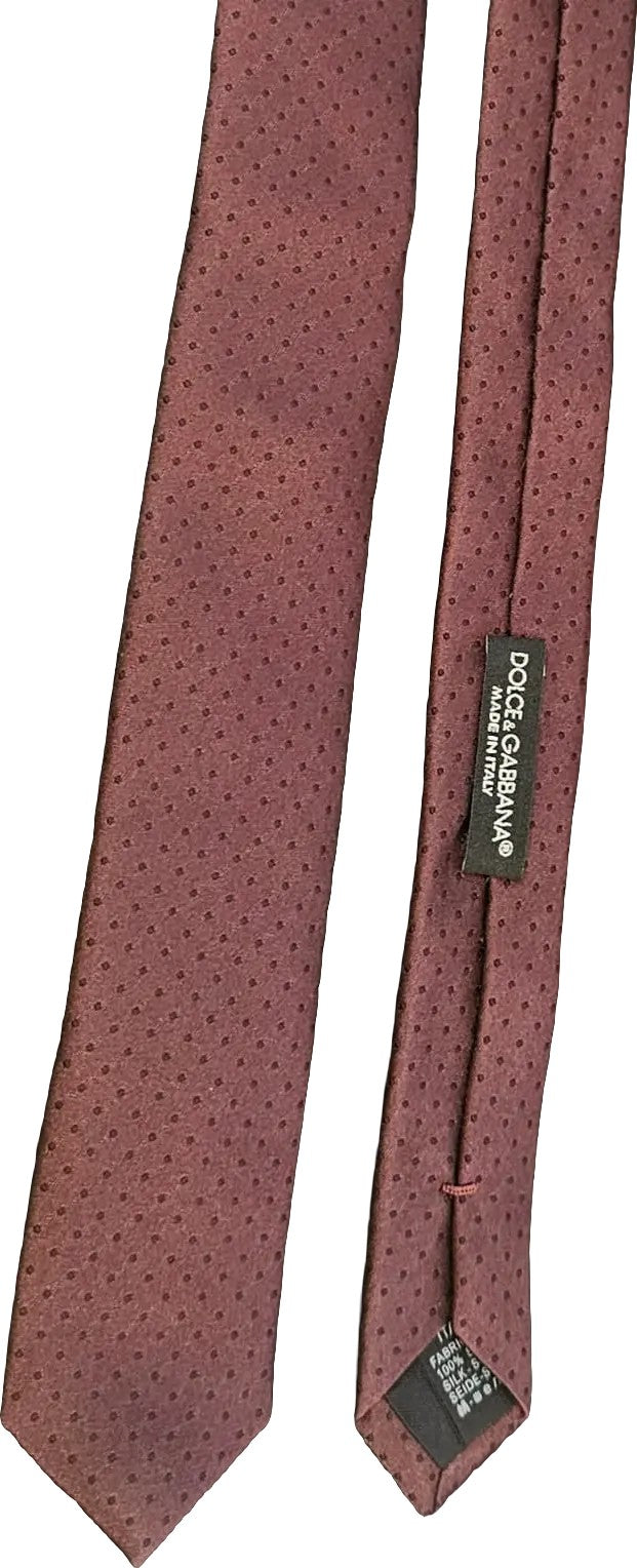 Dolce & Gabbana Silk Tie – Brown Polka Dot