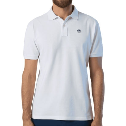 North Sails White Cotton Men Polo