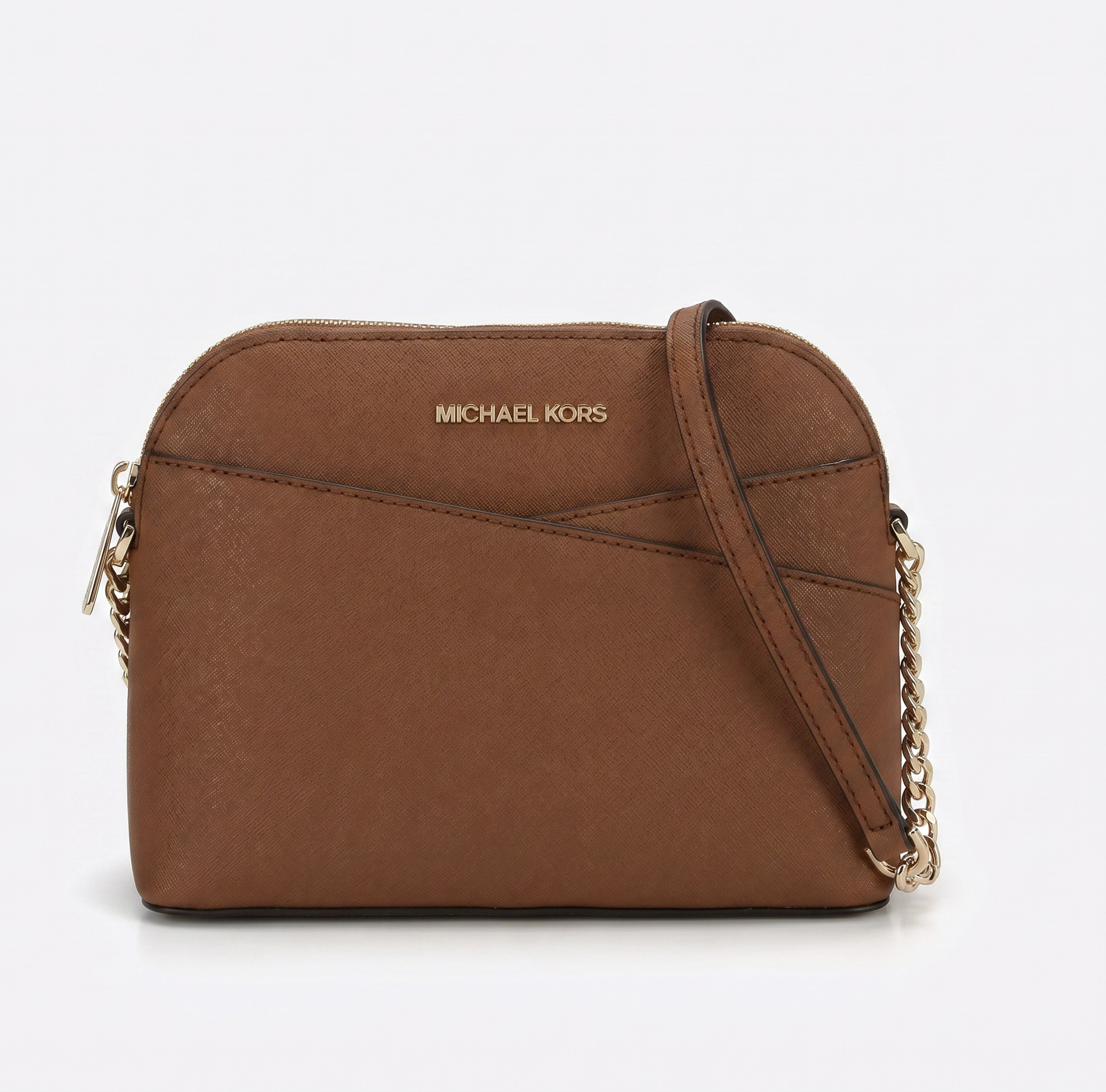 Michael Kors Jet Set Medium Dome Crossbody – Brown