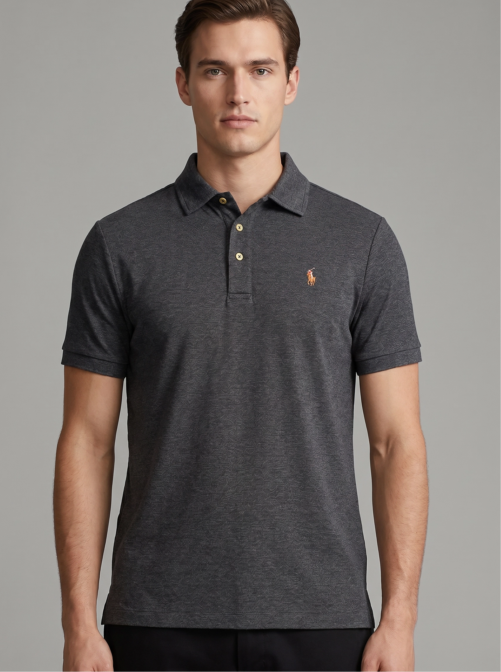 Polo Ralph Lauren Slim Fit Polo - Dark Grey