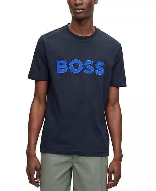 Hugo Boss 3D-Effect Blue Logo - Navy