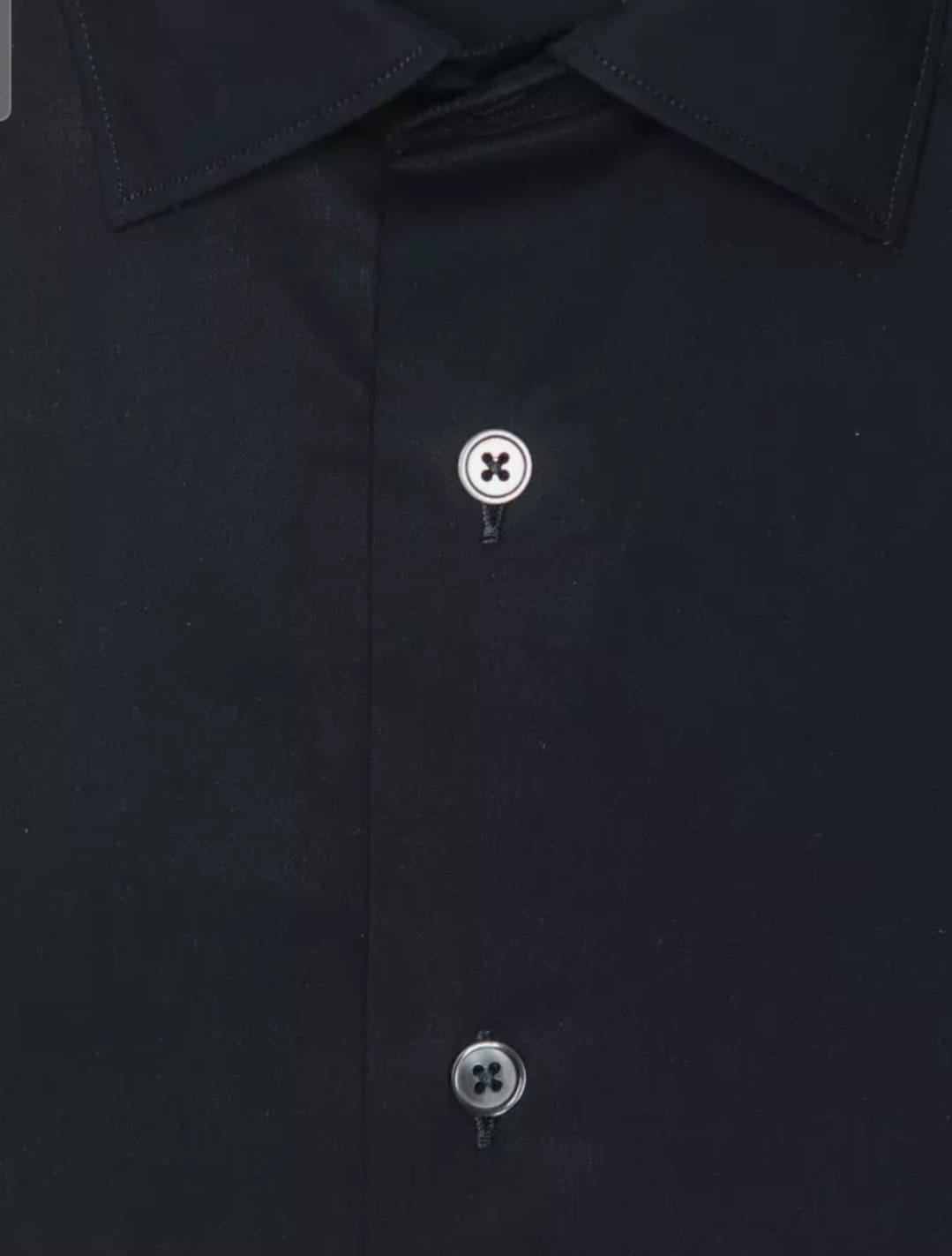 Robert Friedman Camicia Collo Med Slim Fit Black Cotton Men Shirt