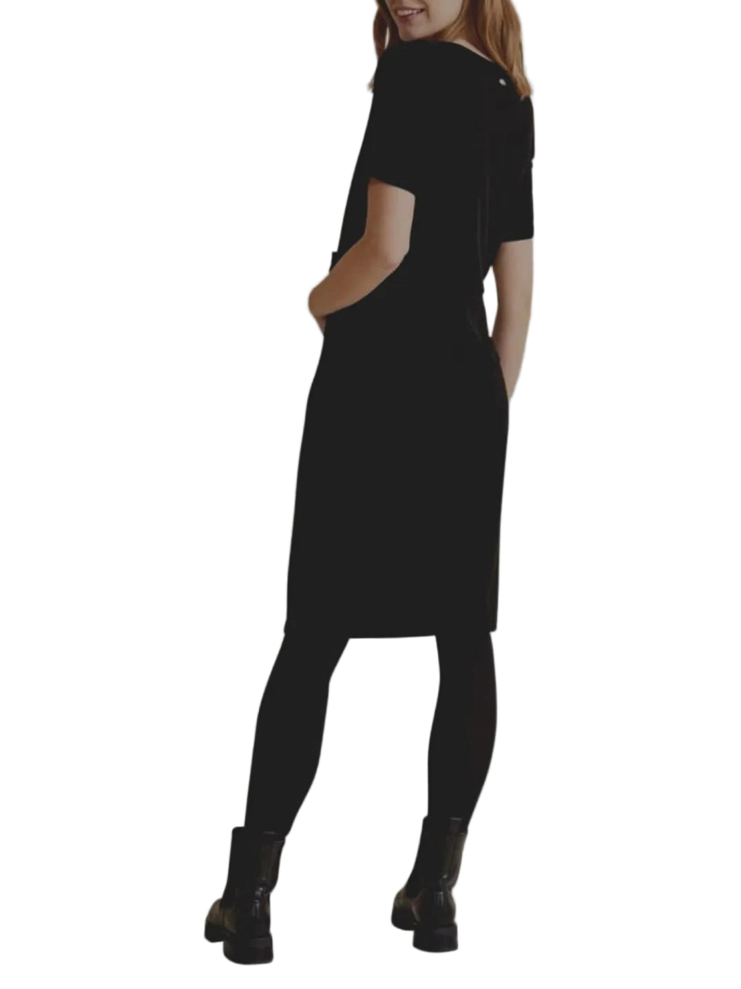 Street One Black Viscose Casual Dress