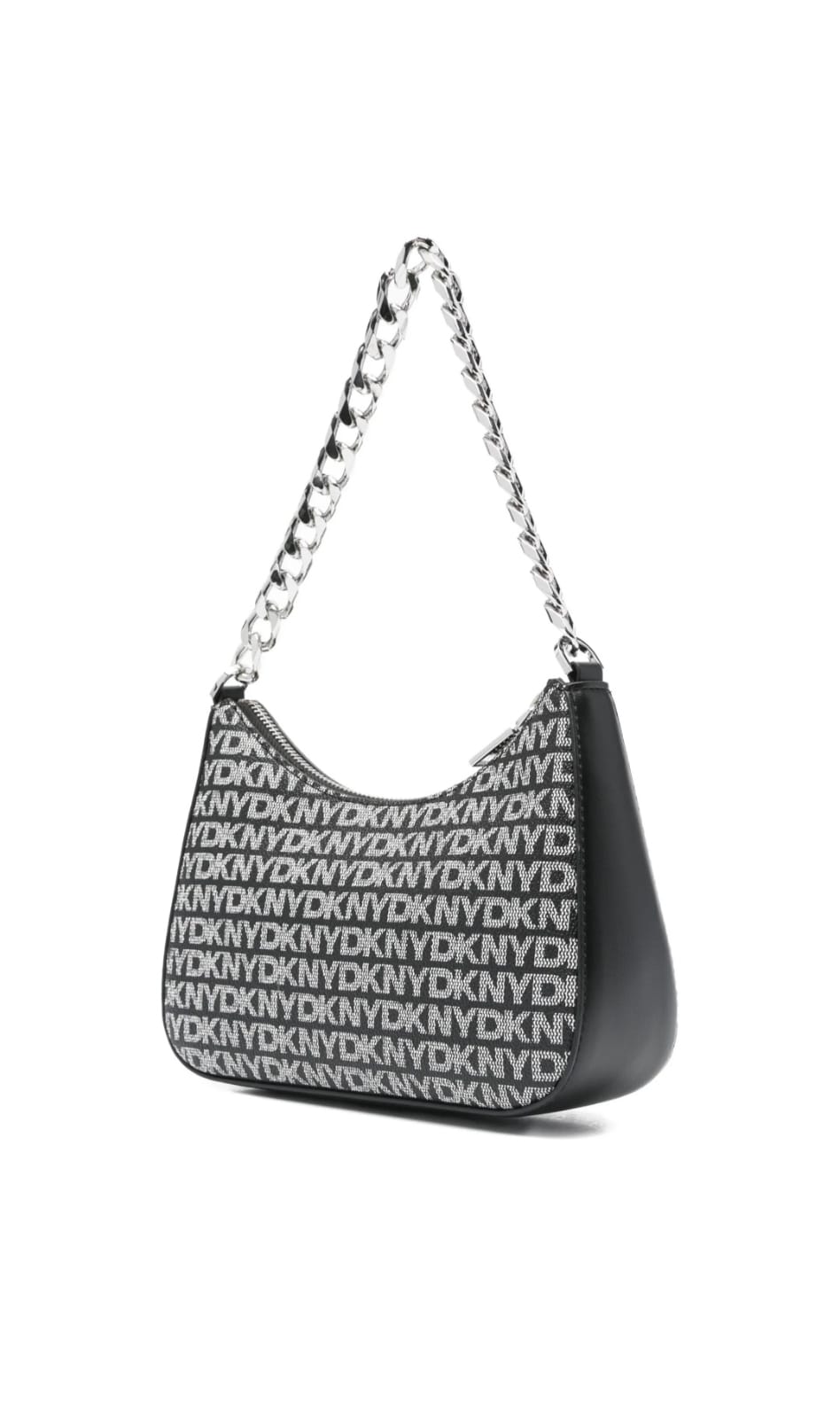 DKNY Small Jenna Logo-plaque Chain Cross Body Bag - Black
