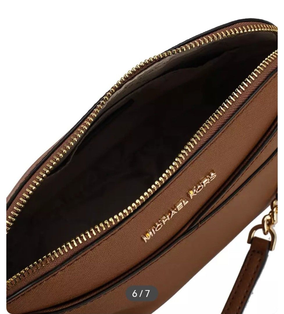 Michael Kors Jet Set Medium Dome Crossbody – Brown