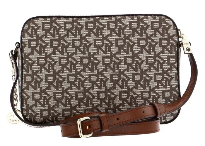 DKNY Monogram Camera Crossbody – Beige Brown