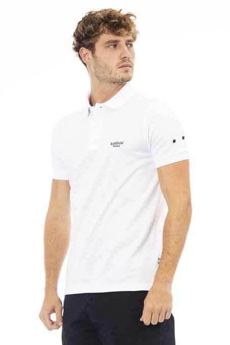 Baldinini Trend White Cotton Piolo Shirt