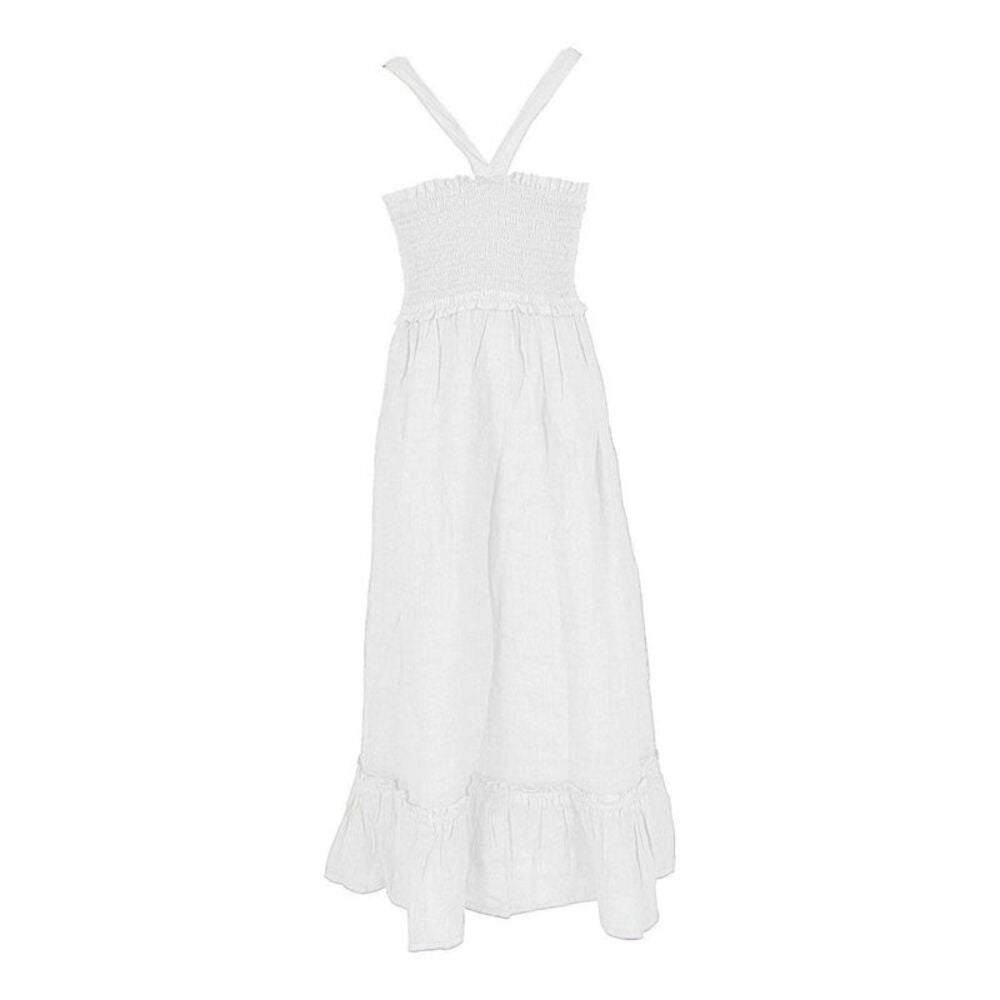 Yes Zee White Linen Casual Dress