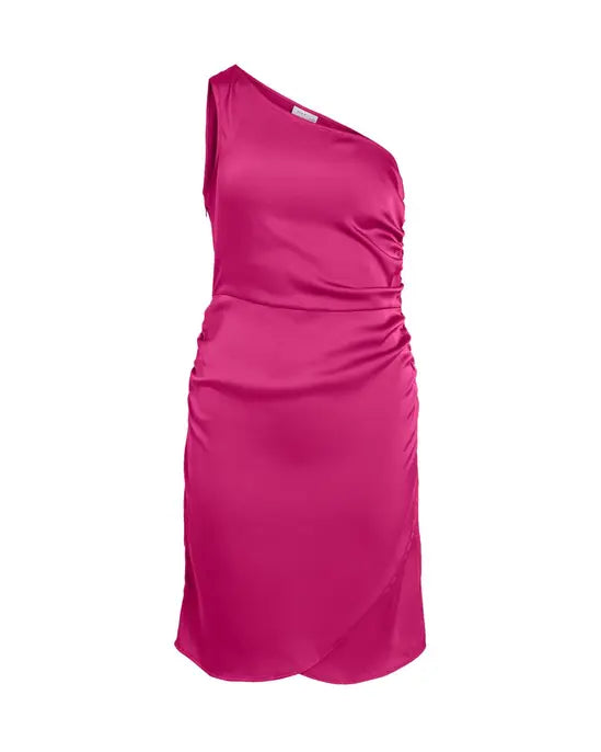Vila Clothes Fuchsia Polyester Casual Dress