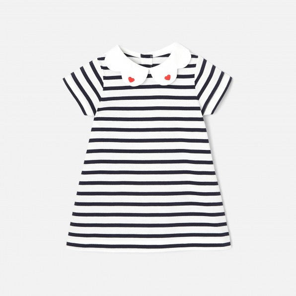 Jacadi Robe a manche Gigogne - Blanc/Marine