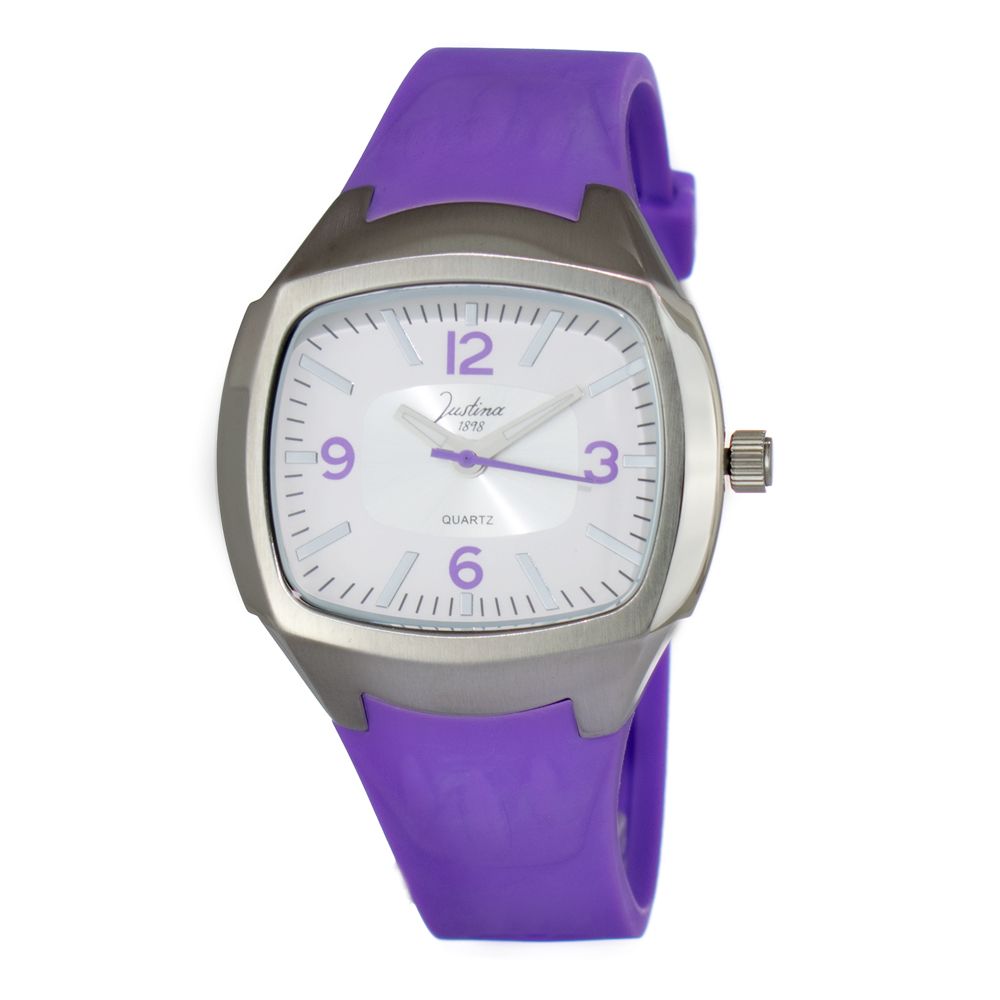 JUSTINA Purple Rubber Dress Watch