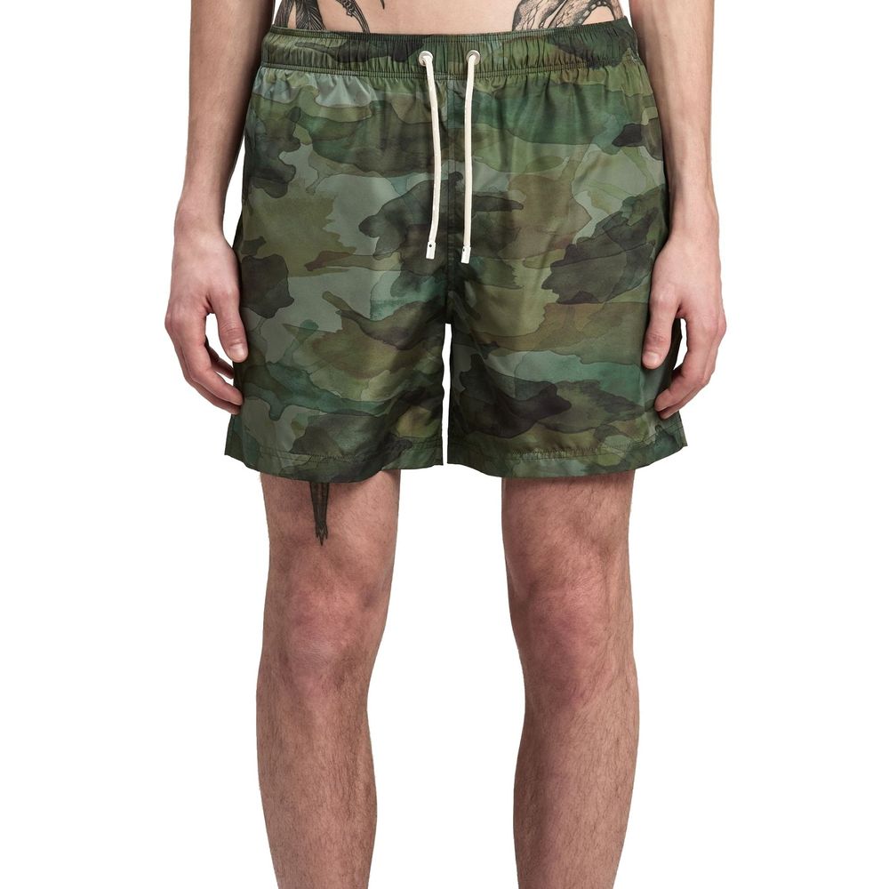 Palm Angels Bicolor Polyester Swim Shorts