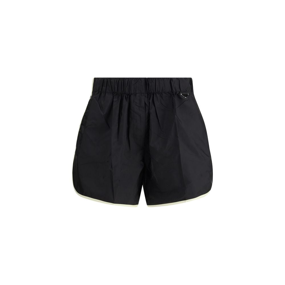 Prada Black Recycled Polyamide Bermuda Shorts