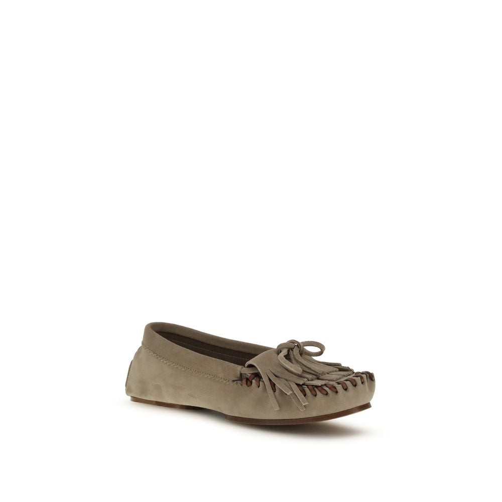 Paris Texas Gray Calf Leather Bos Taurus Moccassin