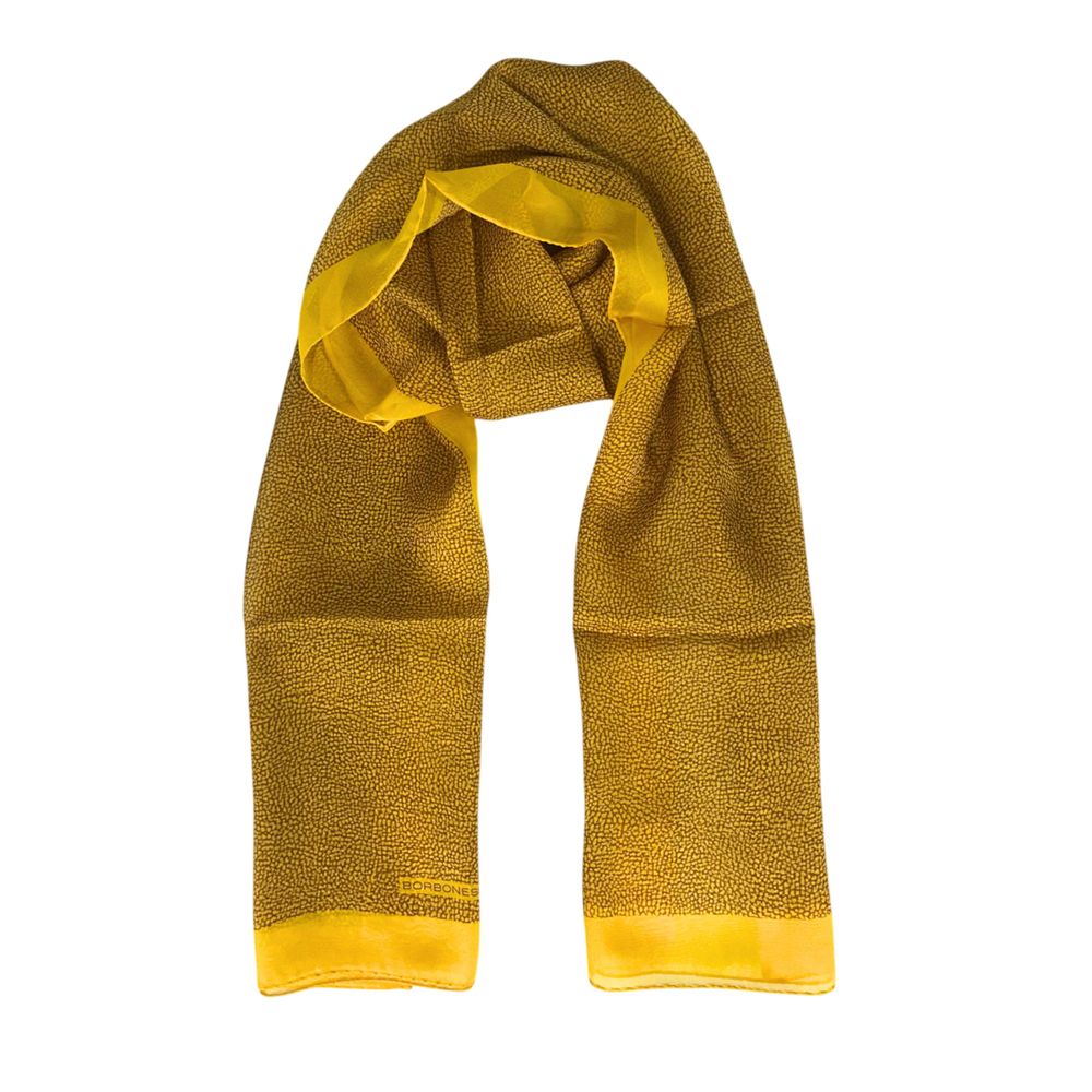 Borbonese Yellow Silk Women Scarf